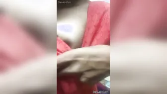 Village GF Shyly Pulling Top Down Revealing Her Tits