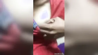 Village GF Shyly Pulling Top Down Revealing Her Tits