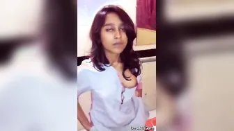 Young GF Getting Dressed After Rough Session With Me