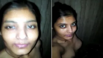 Petite Desi GF Caught Bathing And Touching Herself