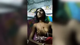 Married Bhabhi Revealing Her Dripping Wet Pussy And Tits For Him