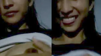 College Teen Recording Herself Playing With Her Tits All Alone