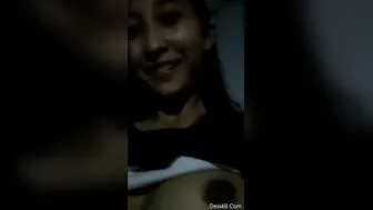 College Teen Recording Herself Playing With Her Tits All Alone