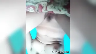 Young Desi Babe Showing Off Her Perky Tits On Video For Lover