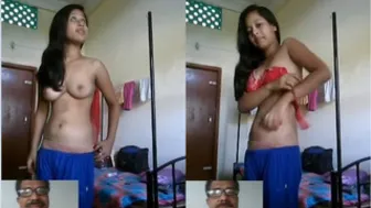 Indian Gf Stripping Naked On Video Call Showing Everything Off
