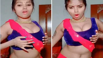 Village Girl Exposing Her Massive Natural Tits On Video Alone