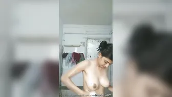 Desi Wife Caught Bathing And Touching Herself In The Bathroom