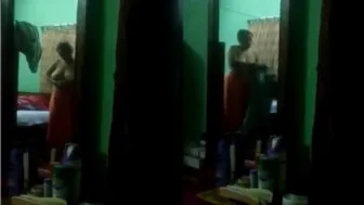 Desi Bhabhi Caught On Hidden Cam Getting Dressed After Shower