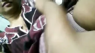 Village Girl Exposing Her Perky Tits And Hairy Pussy To Lover