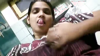 Village Girl Exposing Her Perky Tits And Hairy Pussy To Lover