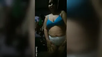 Lonely Indian Aunty Pulling Out Her Big Tits Craving Attention