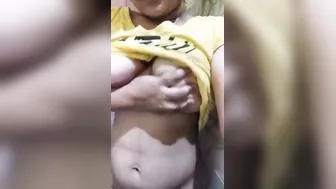 Indian Babe Stripping And Playing With Her Big Natural Boobs