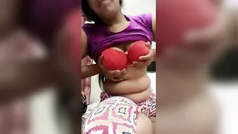 Young Married Wife Flashing Her Juicy Boobs For Secret Lover