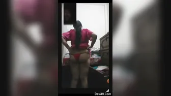 Married Bhabhi Stripping Nighty Showing Big Tits On Video Call