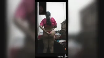 Married Bhabhi Stripping Nighty Showing Big Tits On Video Call
