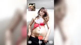 Horny Indian Girl Fingering Herself During Private Video Call