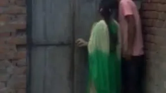 Village Girl Making Out With Boyfriend In Private Outdoor Spot