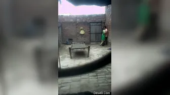 Village Girl Making Out With Boyfriend In Private Outdoor Spot