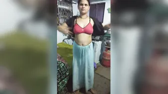 My Indian Wife Stripping Naked While I Film Her In Bedroom