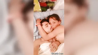 Young Desi Couple Making Out And Sucking Tits On Their Bed