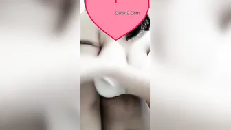 Sexy Indian Babe Flashing Her Massive Tits On Camera For Him