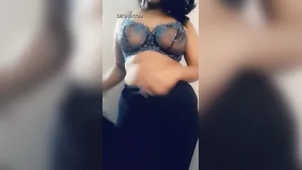 Busty GF Removing Her Bra For Boyfriend In Dark Room