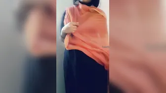 Busty GF Removing Her Bra For Boyfriend In Dark Room
