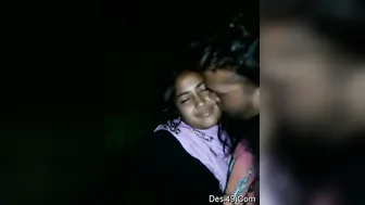 Indian Lovers Making Out Under Tree In Secluded Village Spot