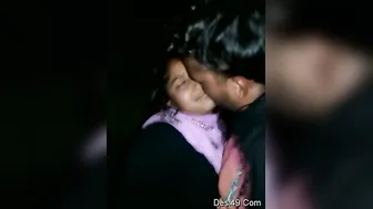 Indian Lovers Making Out Under Tree In Secluded Village Spot