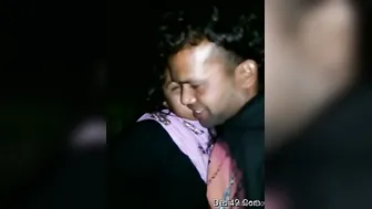 Indian Lovers Making Out Under Tree In Secluded Village Spot