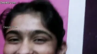 Cute Desi GF Posing In Red Bra Teasing Her Boyfriend