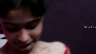 Cute Desi GF Posing In Red Bra Teasing Her Boyfriend