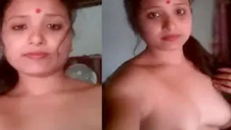 Young Bengali Wife Touching Herself On Camera For Husband