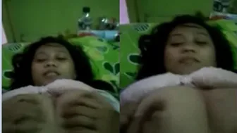 Horny Babe Getting Her Tits Squeezed By Lover At His Flat