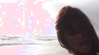 Hot Beach Babe Dancing Wild Losing Her Clothes In The Sand