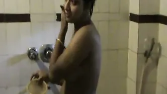 Married Woman Washing Herself Clean After Getting Fucked Hard