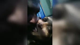 Horny Married Couple Making Out While He Sucks Her Big Tits