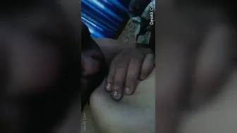 Horny Married Couple Making Out While He Sucks Her Big Tits