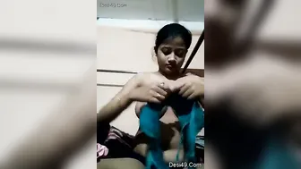 College Babe Flashing Her Young Perky Boobs On Camera