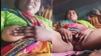 Married Bhabhi Exposing Her Huge Tits And Dripping Wet Pussy
