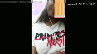 Cute GF Flashing Her Tits For Me On Late Night Video Call