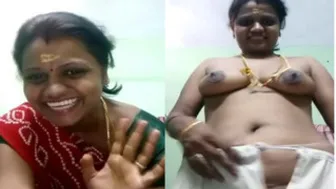 South Indian Aunty Stripping Naked And Showing Off Her Body