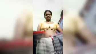 South Indian Aunty Stripping Naked And Showing Off Her Body