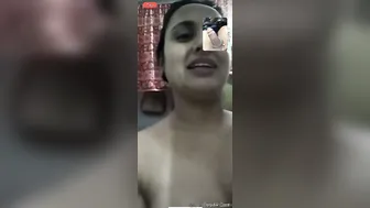 Married Bhabhi Getting Horny On Video Call Flashing Her Big Tits