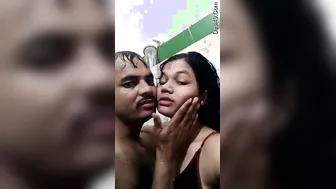 Desi Lovers Getting Steamy Together In Bathroom Morning Quickie