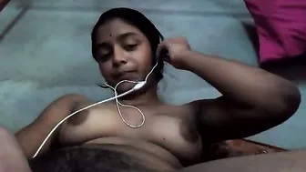 Babe Using Cucumber To Pleasure Her Tight Pussy At Home Alone