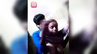 College Couple Making Out And Touching Each Other Intimately