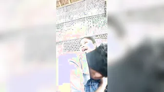 College GF Getting Her Tits Sucked Outdoors By Lover