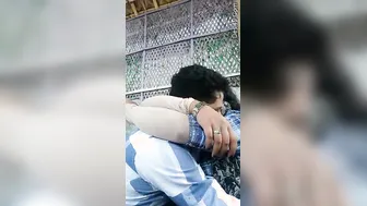 College GF Getting Her Tits Sucked Outdoors By Lover