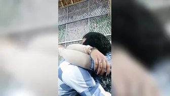 College GF Getting Her Tits Sucked Outdoors By Lover